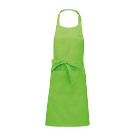   Mellrészes kötény, állítható nyakpánttal, zsebes - Lime