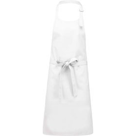   Kötény mellrésszel, állítható nyakpánttal, zseb nélküli modell - Fehér