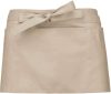 Rövid beige bárkötény 5 zsebbel