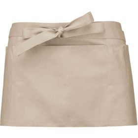 Rövid beige bárkötény 5 zsebbel
