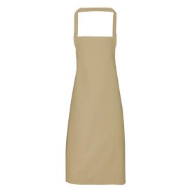   Kötény mellrésszel, 100% organikus pamutból, zseb nélkül - Khaki