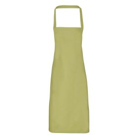   Kötény mellrésszel, 100% organikus pamutból, zseb nélkül - Lime