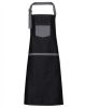 Premier PR127 'DOMAIN' CONTRAST DENIM BIB APRON U