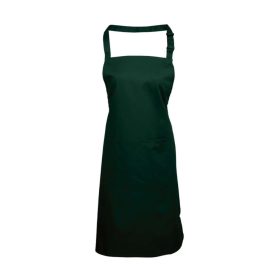   50 féle színben kapható mellrészes kötény, zsebes - Sötétzöld