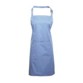   50 féle színben kapható mellrészes kötény, zsebes -Kék