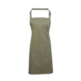   50 féle színben kapható mellrészes kötény, zsebes - Zsályazöld