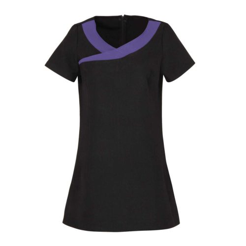 ‘Ivy’ szépség- és spa tunika XS - Fekete/lila
