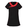‘Ivy’ szépség- és spa tunika 4XL - Fekete/epres piros