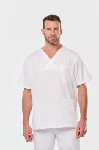 Designed To Work WK504 UNISEX RÖVID UJJÚ PAMUT TUNIKA M - Fehér